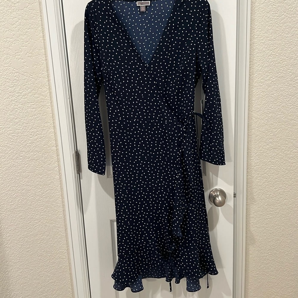 NWT Blue and white midi dress